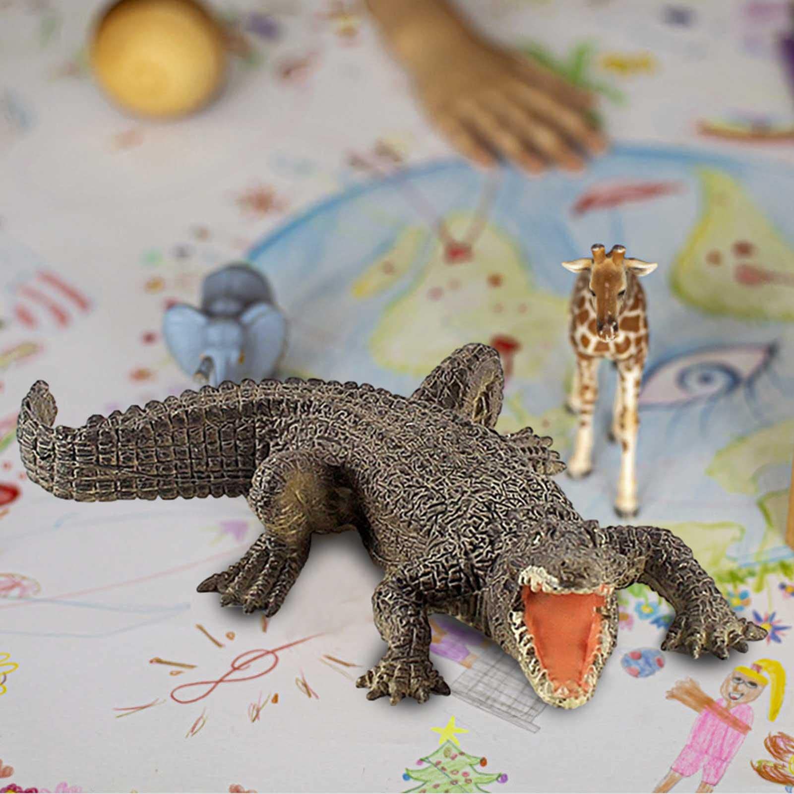 Amazon.co.jp: クロコダイルフィギュアのおもちゃ、野生生物の動物の